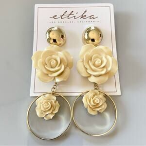 Ettika Flower Statement Earrings REVOLVE NWT NEW Retail $45